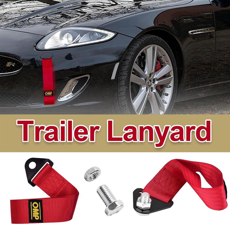 Pack of 2 Car Bumper Tow Loop, High-Strength Nylon Tow