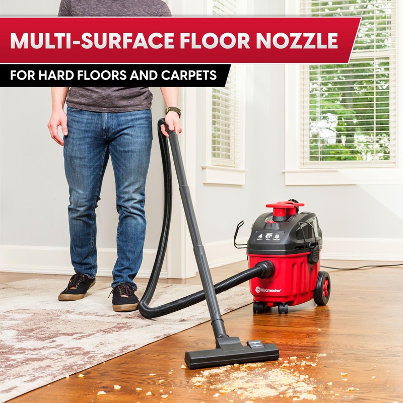 Vacmaster 4-Gallon 5 Peak HP Household Wet/Dry Vacuum - VF408B