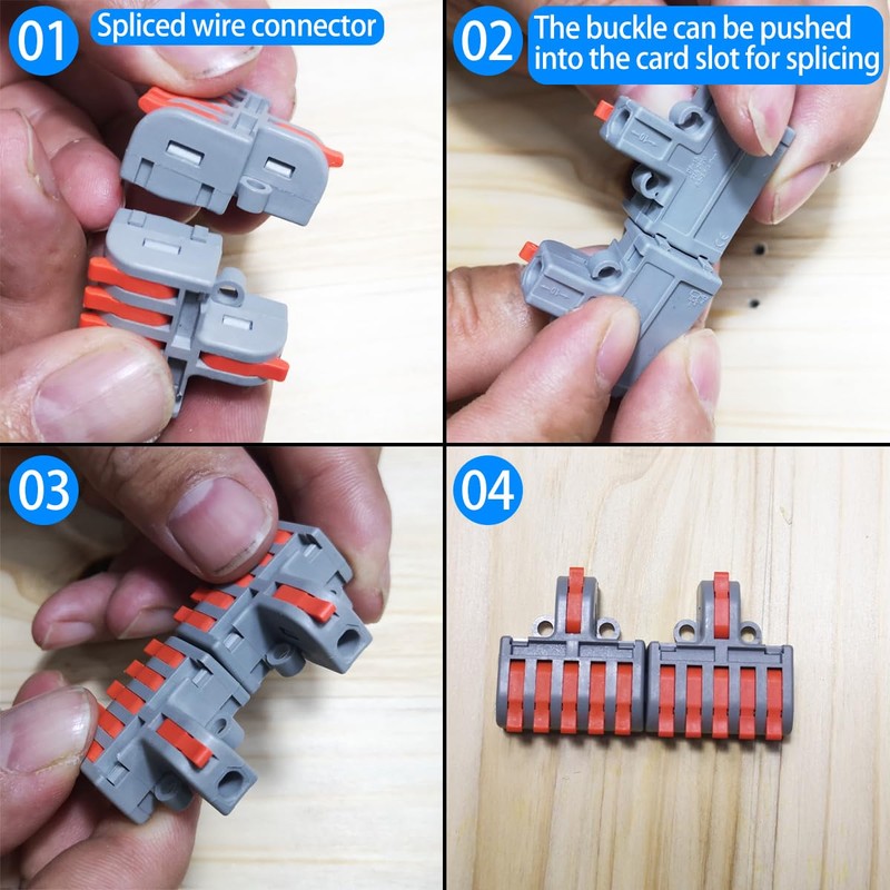 Insert Connector with Locking Screws, CESFONJER Terminal Block 1-in-5 Au,