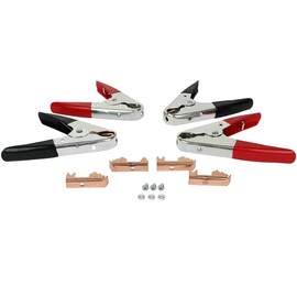 SELEAD 4PCS Jumper Cable Clamps 600A, Heavy Duty Insulated Parrot Clips Car Charging Connector Kit for Car Auto Vehicle, Jumper Cable Clamps Replacement Red and Black Set, ETL/CETL Listed