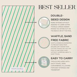 RB INTERNATIONAL Beach Towel with Bag, Sand-Free-Compact, Double-Sided. Quick-Dry, Extra-Large, Lightweight for kitchen, Gym, Swimming, Bathroom Bath, Holiday essentials. (160 x 80 cm) (Peach Pear)