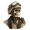 Veronese Design 2 3/4 Inch Military Skeleton Half Bust Miniature