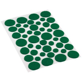 Light-Duty Assorted Round Green Felt Pads
