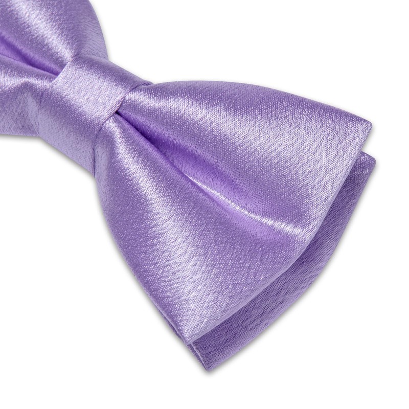 DiBanGu Mens Lavender Bow Ties Solid Color Ajustable Pre-tied Bowtie