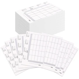 ABURRORI 50 Pieces Football Squares Board Pull Tabs Gambling Tickets Super Football Bowl Sports 25 Square Football Pool Cards for Baseball Sports Box Game Betting Party Playing Scratch Off Cards (50)