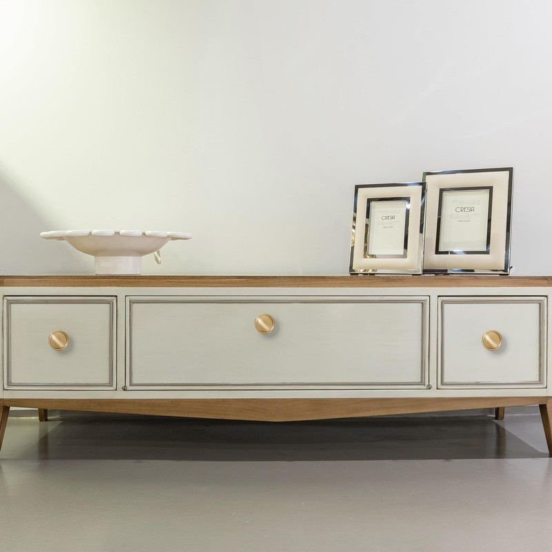 KOPPALIVE 5-Pack Solid Brass Cabinet Knobs, Round Gold Knobs for