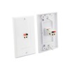diyTech Premium Speaker Wall Plate - Spring Loaded Speaker Wire