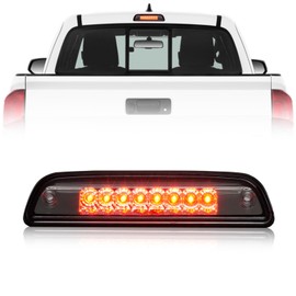 Third Brake Light with Strobe Flash for 1995-2015 Toyota Tacoma Accessories, High Mount Rear Brake Lights Assembly for 95-15 Toyota Tacoma, Waterproof Rear Cab Center Tail Lights (Chrome)