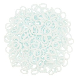 200 Pcs Solid Color Cotton Hair Ties Toddler Girls' Elastics Hair Ties Seamless Ponytail Holder Hair Accessories (white)