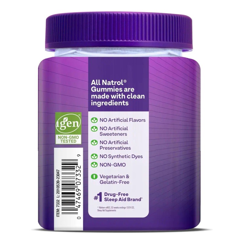 Natrol Melatonina 5mg Gomitas Mejorar Descanso Fresa