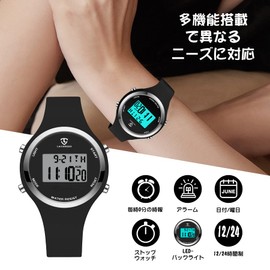 Wristwatch Women Watch Men Digital Watch Unisex, Black, sports