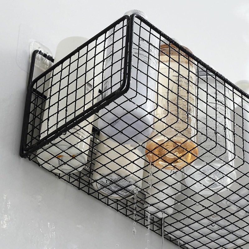 STOBAZA Hanging Storage Basket Bath Essential Bathroom Sundries Shelf Shower