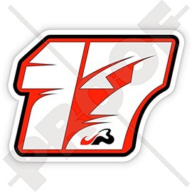 Jules Bianchi 17 Red Formula 1 F1 Racing Driver 4" (100mm) Vinyl Bumper-Helmet Sticker, Decal