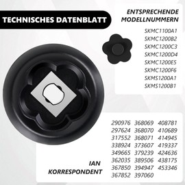 2 pieces accessories for Monsieur Cuisine Connect, clutch guide gear replacement parts for Monsieur Cuisine Smart SKMC 1200 SKMS 1200