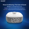 Sharp Sound Machine Alarm Clock with Bluetooth Speaker, 6 High