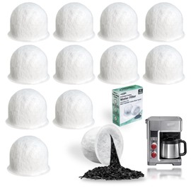 12 Pack WGCM350 Activated Carbon Water Filter Pods Replacement for Wolf Gourmet Coffee Maker System - Compatible with WGCM100S WGCM110S WGCM120S