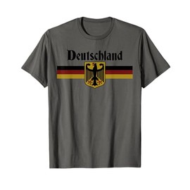 Bandiera Deutschland - Bandiera della Germania con Stemma dell'aquila Vintage Maglietta