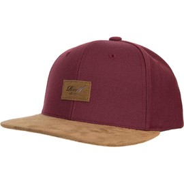 Reell Suede Snapback Cap, Maroon