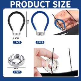 Clyndora 6-in-1 Bicycle Spoke Wrench Kit for Wheel Truing and Maintenance - Includes Multiple Sizes for Various Bike Types