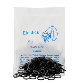 LA MIERE Non latex 100P Black Orthodontic Elastics Dental Rubber Bands Intraoral Black Elastic Bands (Medium, 5 Oz, 1/4" (6.4mm))