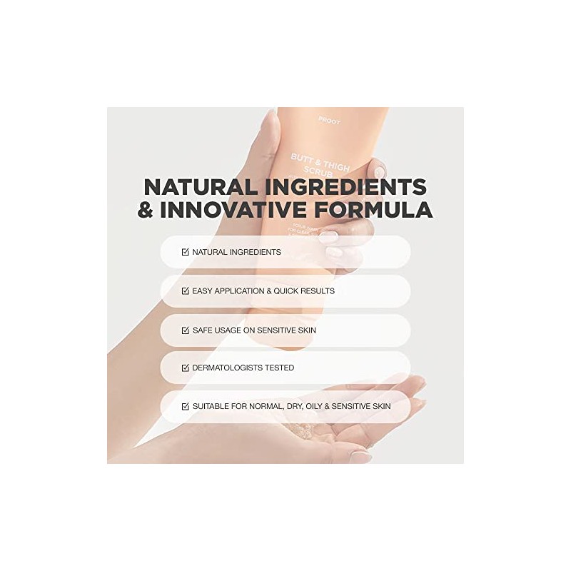 Lavado exfoliante de glúteos y muslos Exfoliante para glúteos para