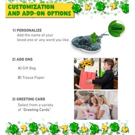 DolliBu Spotted Grey Ray Stuffed Animal with Green Plush Shamrock - Cute Green Shamrock Plush St Patricks Day Stuffed Animal Gray Ray, Good Luck St Patricks Day Toys for Kids, Baby - 18.5 Inches