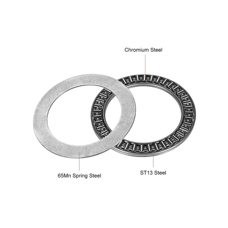 sourcing map AXK5070+2AS Needle Bearing with 2 Washers 50 mm