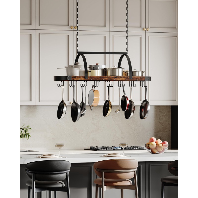 CHOEZON Hanging Pot Rack, Pot Hanger for Kitchen, Ceiling Mounted