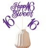 Happy Sweet 16th Centerpiece Sticks, Happy 16th Birthday Decorations, Sweet