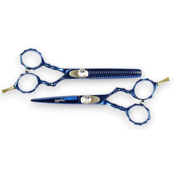 Hair Cutting Scissors, Titanium Coated 5.5" Professional Barber Hairdressing Scissors