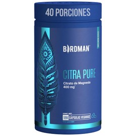 Birdman Citrato de Magnesio 400 mg | Sin Aditivos, Sin Sabor | Cápsula Vegana | Suplemento de Magnesio | 40 Porciones | 120 Cápsulas