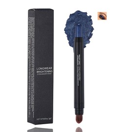 Midnight Sapphire Eyeshadow Stick with Brush – Metallic Shimmer, Cream Texture, Dual End, Waterproof & Easy to Apply Eye Makeup Crayon
