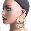 Women 9cm elegant Large Word Bamboo Earrings Hip-Hop Gold Hoops