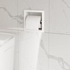Neodrain Recessed Toilet Paper Holder, White Stainless Steel Built-in Tissue