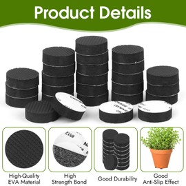 Pack of 60 Garden Invisible Pot Feet Flower Pot Feet for Flower Pot, Garden Invisible Pot Feet for All Indoor Outdoor Flower Pot Furniture Feet, Non-Slip Flower Pot
