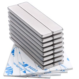 Powerful Neodymium Bar Magnets, Rare-Earth Metal Neodymium Magnet - 60 x 10 x 3 mm, Pack of 16