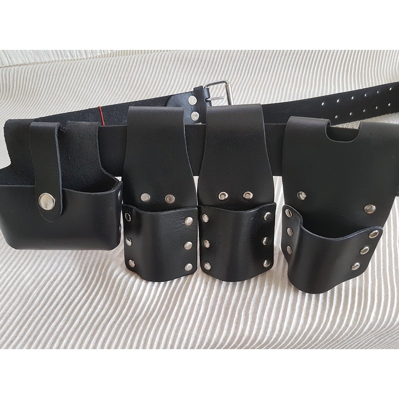 BBI Scaffold Leather Tool Belt | 4 Leather Pouch/Pockets |