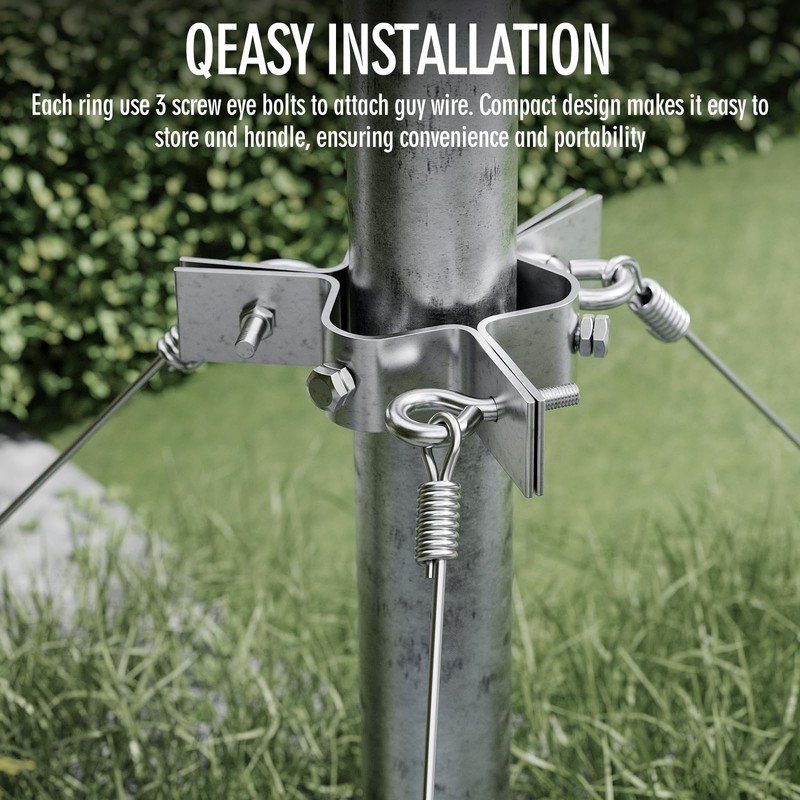 Guy Wire Ring, Adjustable 3 Way Down Antenna Guy Wire