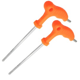 QINGSHENG 2 Pcs 4 mm L-Handle Magnetic Allen Wrench Set, Hex Key Set Long Arm Ball End Hex Wrench