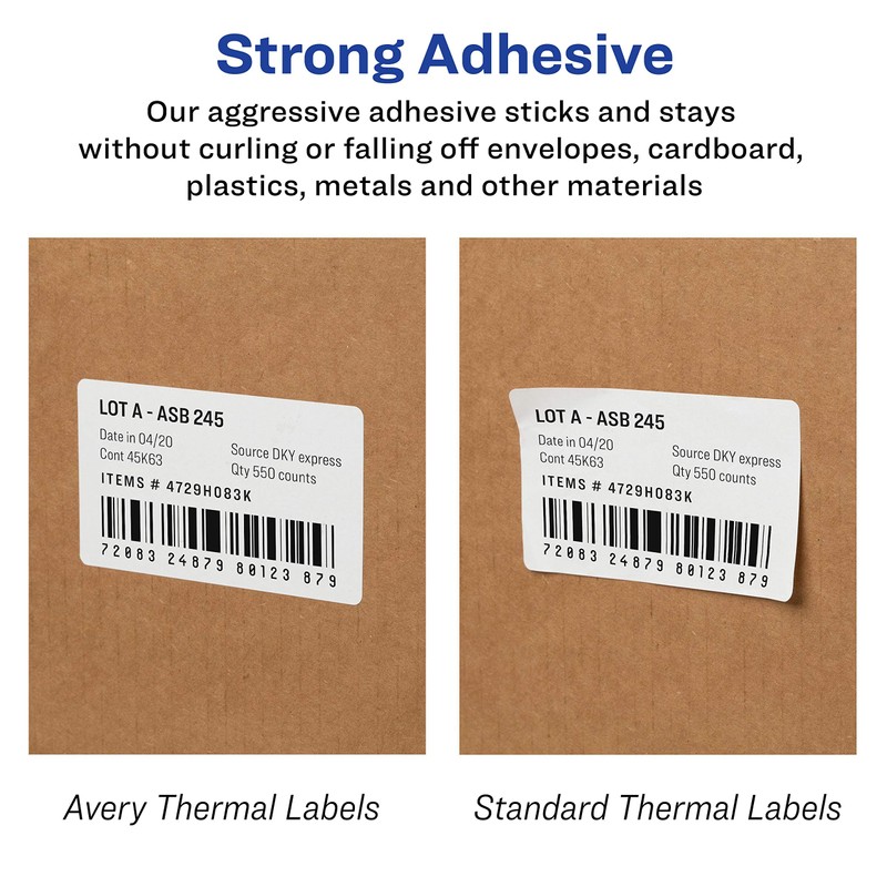 Avery Direct Thermal Address Labels, 1-1/8" x 3-1/2", White, Comparable