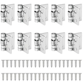 Bisagras con resorte de 1 pulgada – 10 piezas pequeñas de hierro autocierre de empuje y tracción de dos vías para caja de muebles con tornillos