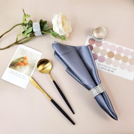 Silver Diamond Napkin Rings Set of 12, Rhinestone Napkin Holder for Dining, Table Decorations,Wedding,Bling Cloth Holder Full of Crushed Diamond,Silver Napkin Ring Party of Table Setting Home Décor