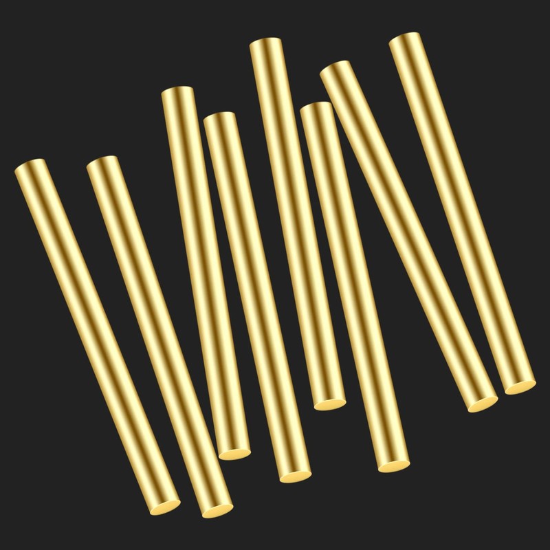 DYWISHKEY 4 Pieces 3/8 Inch Brass Rods, Brass Round Stock