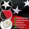 WINBEE Thin Red Line Flag 3x5 Ft with Embroidered Stars,