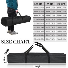 Shengruili Light Stand Carry Bag, Handbag Tripod Bag, Portable Tent Pole Bag, black, Black