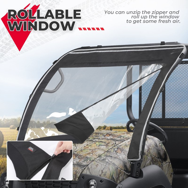 KEMIMOTO UTV Windshield Compatible with Kawasaki Mule 600 Mule 610