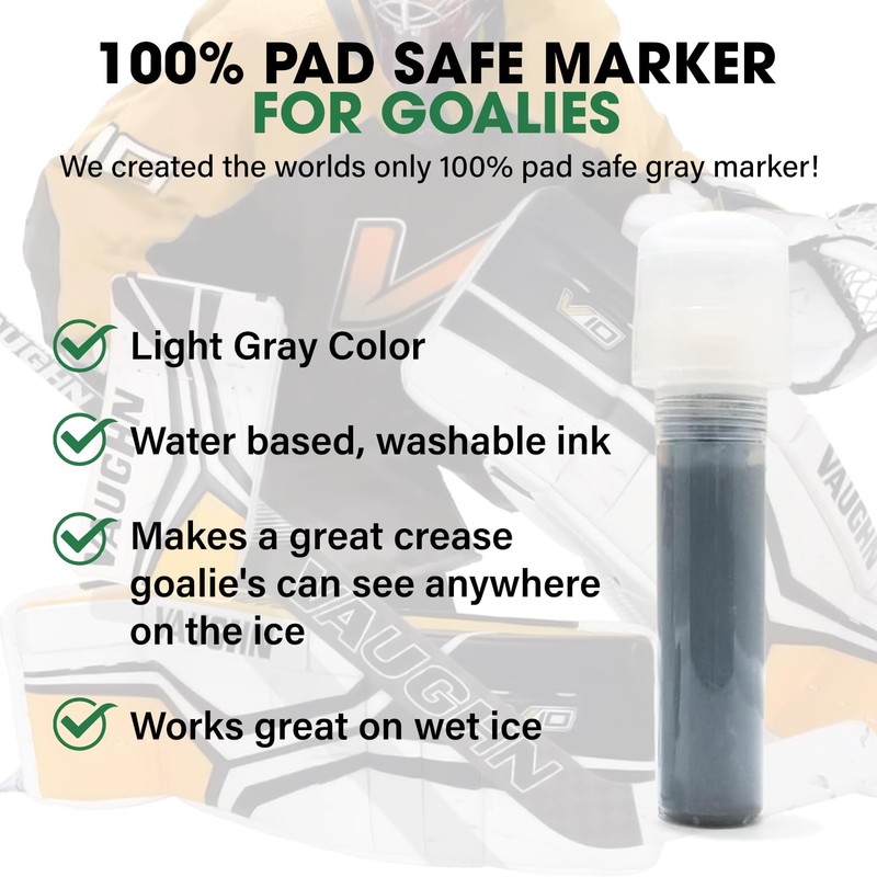 Easy Crease - Hockey Goal Crease Marker Protractor (Washable Gray