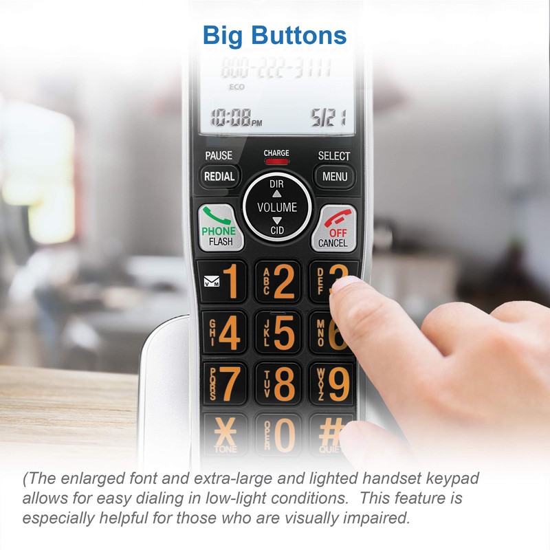 AT&T BL102-2 DECT 6.0 2-Handset Cordless Phone for Home with