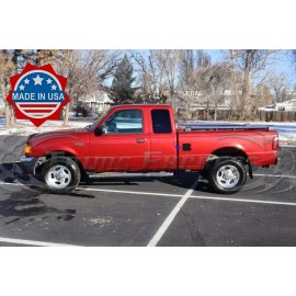 Trims Express Fit:1998-2011 FORD RANGER Carbon Fiber Black Flat Gas Cap Cover Stick-On