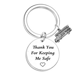 Nimteve School Bus Driver Keyring - Thank You Gift for Men & Women - Engraved Message - Stainless Steel - Classic - Unisex - Keychain - Transportation & Appreciation